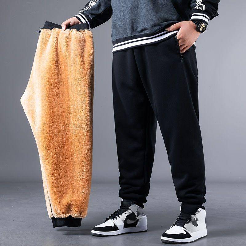10XL Übergröße Plüsch Freizeithose Herren Warme Cargohose Übergröße Herren Winter Warme Plüschhose Streetwear Verdickte Lockere Hose 10XL von Joom DACH