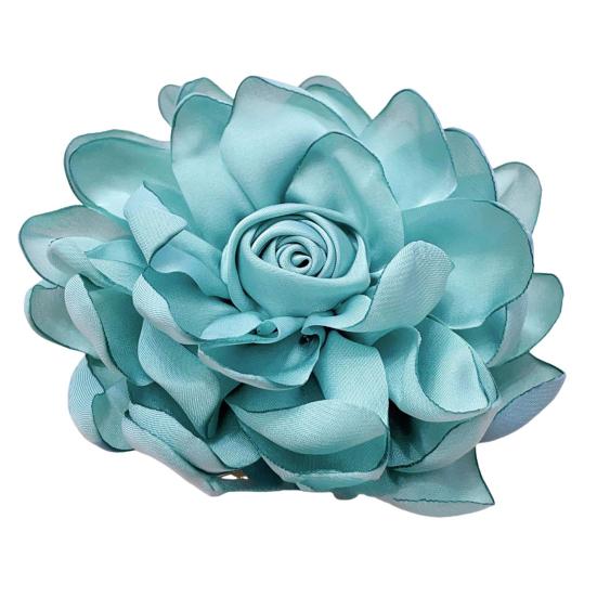10cm Rose Stoff Blume Zubehör Frauen Vielseitig Corsage Haar Clip Anzug Revers Kleidung Taschen DIY Corsage hellblaue von Joom DACH