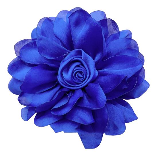 10cm Rose Stoff Blume Zubehör Frauen Vielseitig Corsage Haar Clip Anzug Revers Kleidung Taschen DIY Corsage blau von Joom DACH