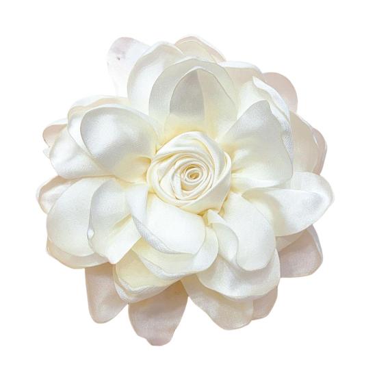 10cm Rose Stoff Blume Zubehör Frauen Vielseitig Corsage Haar Clip Anzug Revers Kleidung Taschen DIY Corsage weiß von Joom DACH