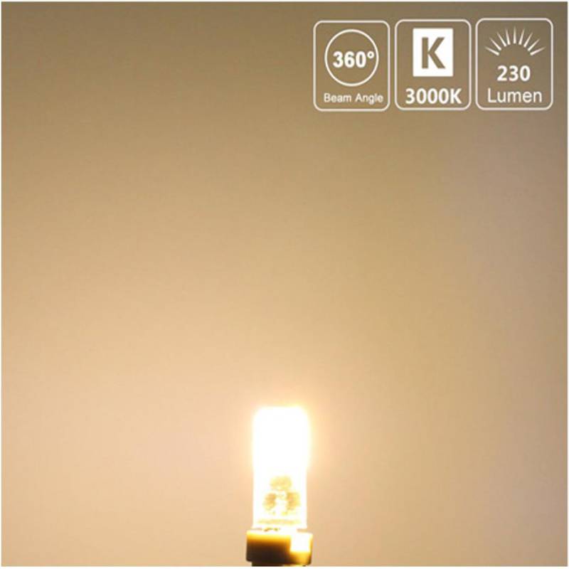 10er-Pack Mini-G4-LED-Lampe 12 V Smd3014, kein Flimmern, LED-Beleuchtung, Silikon, 360 Abstrahlwinkel für Kristall-Kronleuchter, Ersetzen von Halogenlampen warm weiße von Joom DACH