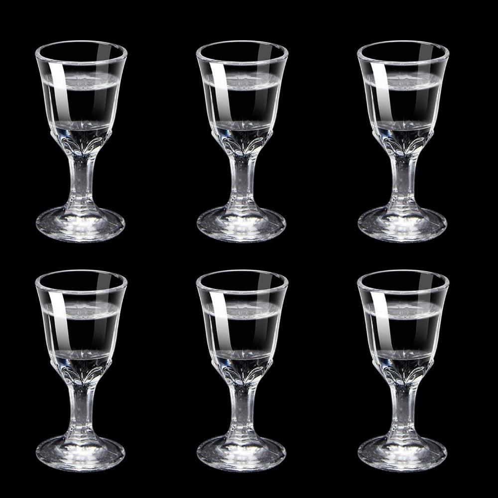 10ml Mini Schnapsgläser Set mit 6 Sake Chinesischer Likör Spirituose Baijiu Sake Glas Tasse Klar Alkohol Stiel Trinkgeschirr Großhandel Geschenk <50ml von Joom DACH