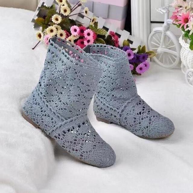 11 farben Erhältlich Spitze Hohl Stiefel Schuhe Atmungsaktive Stricken Linie Mesh Koreanische Hohe Sommer Frauen Stiefel Kniehohe Frauen Schuhe 37 von Joom DACH