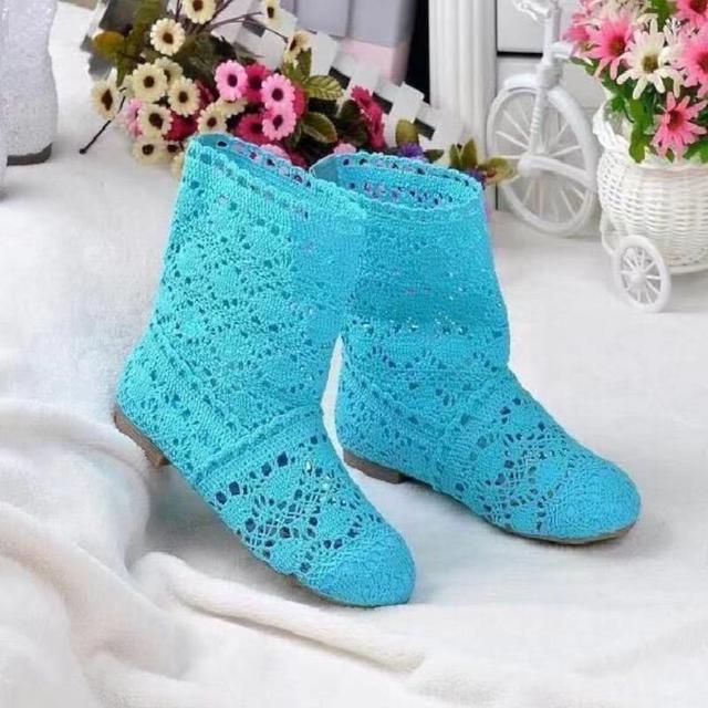 11 farben Erhältlich Spitze Hohl Stiefel Schuhe Atmungsaktive Stricken Linie Mesh Koreanische Hohe Sommer Frauen Stiefel Kniehohe Frauen Schuhe 39 von Joom DACH