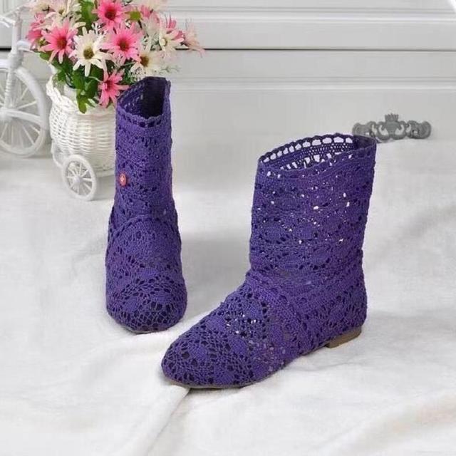 11 farben Erhältlich Spitze Hohl Stiefel Schuhe Atmungsaktive Stricken Linie Mesh Koreanische Hohe Sommer Frauen Stiefel Kniehohe Frauen Schuhe 40 von Joom DACH