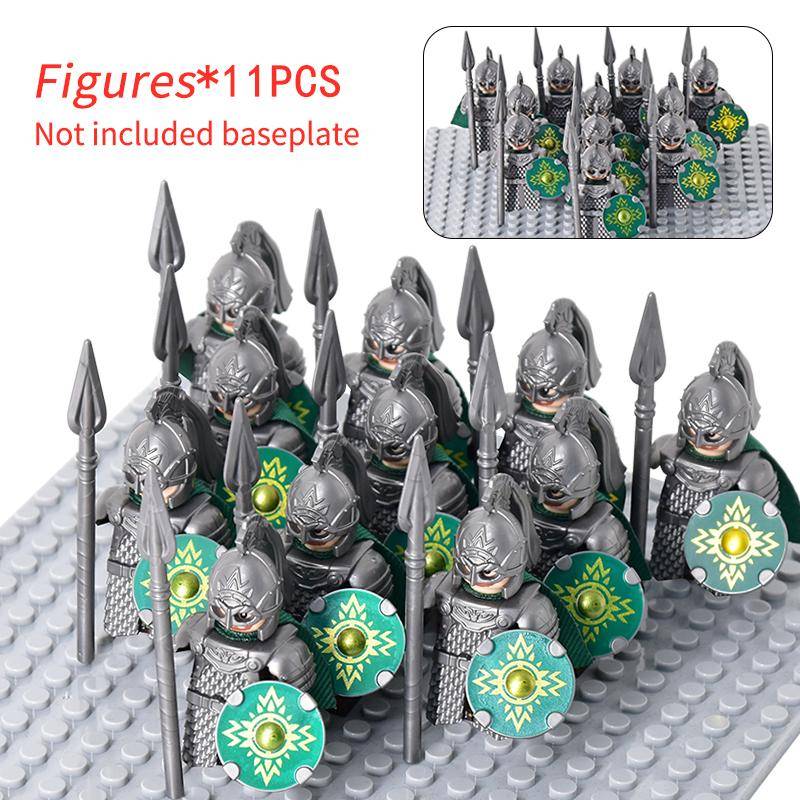 11 stücke Mittelalterlichen Elf Rohan soldaten Wache Armee der Herr der Ringe Action-figuren Mini Ziegel Puppe Montieren Bausteine MOC DIY Spielzeug für kinder geschenke von Joom DACH