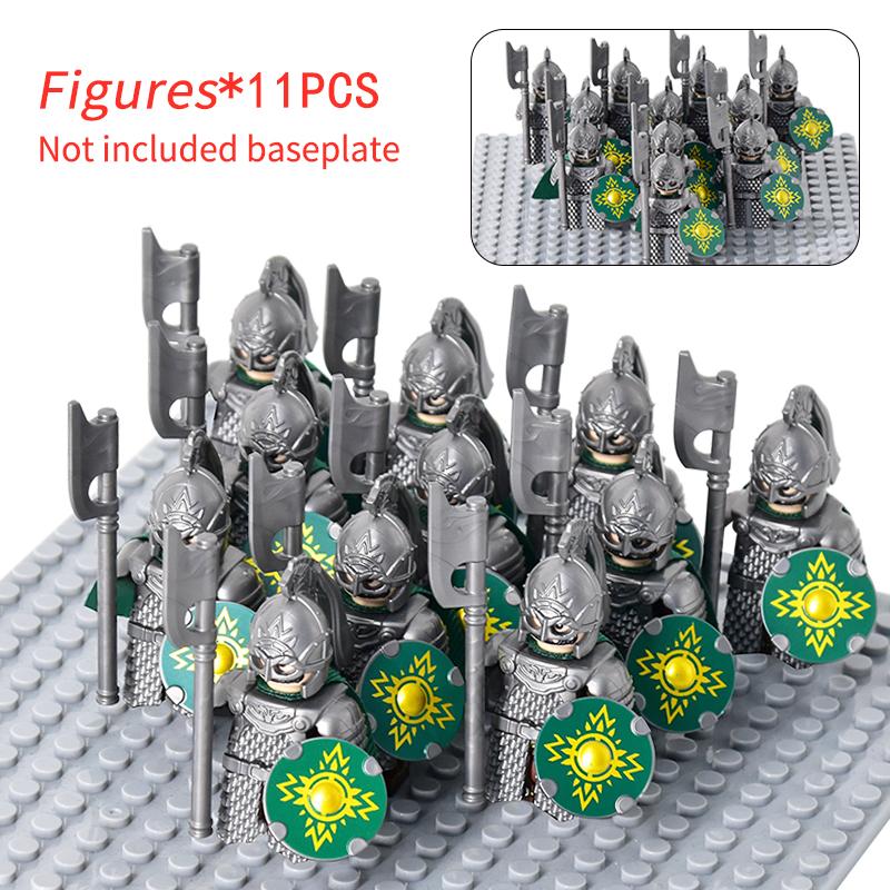 11 stücke Mittelalterlichen Elf Rohan soldaten Wache Armee der Herr der Ringe Action-figuren Mini Ziegel Puppe Montieren Bausteine MOC DIY Spielzeug für kinder geschenke von Joom DACH