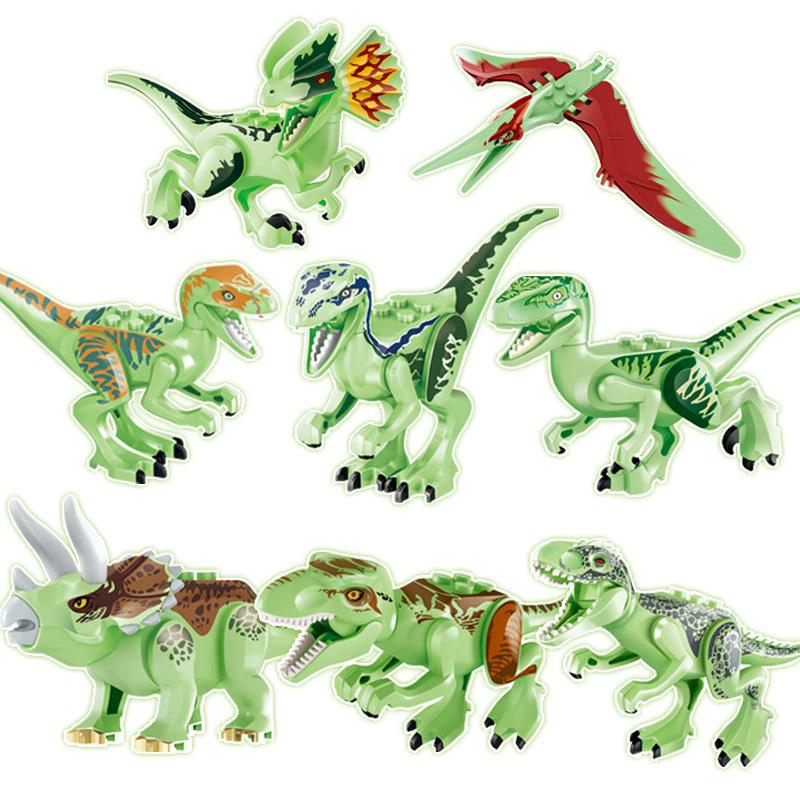 112 Stil 8 Stück/1 Set Dinosaurier Bausteine Spielzeug Steine Figuren Spielzeug Kinder Geburtstag Weihnachtsgeschenk 77010 von Joom DACH