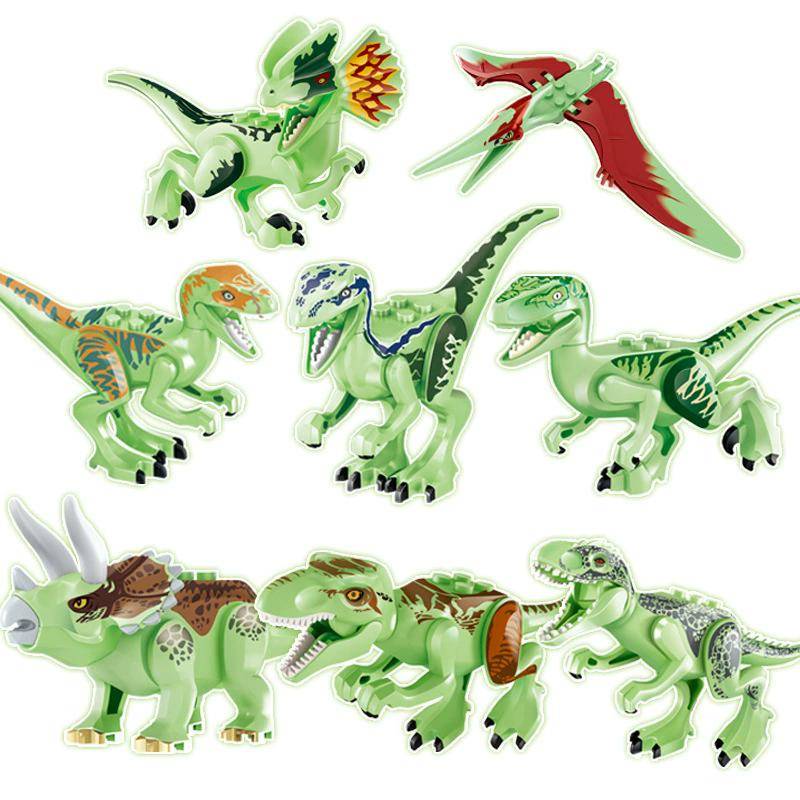 112 Stil 8 Stück/1 Set Dinosaurier Bausteine Spielzeug Steine Figuren Spielzeug Kinder Geburtstag Weihnachtsgeschenk 77010 von Joom DACH
