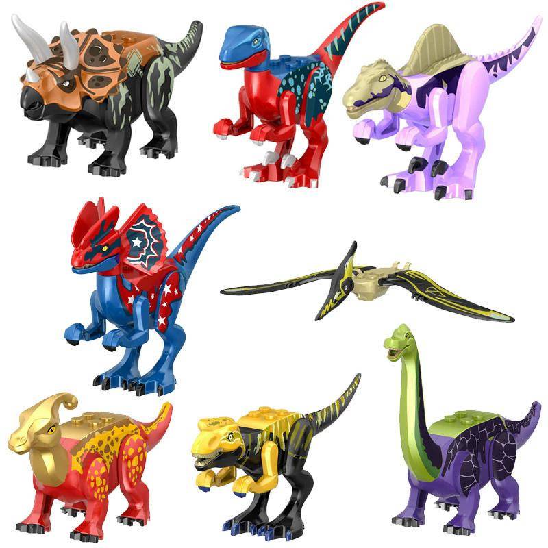 112 Stil 8 Stück/1 Set Dinosaurier Bausteine Spielzeug Steine Figuren Spielzeug Kinder Geburtstag Weihnachtsgeschenk 77099 von Joom DACH