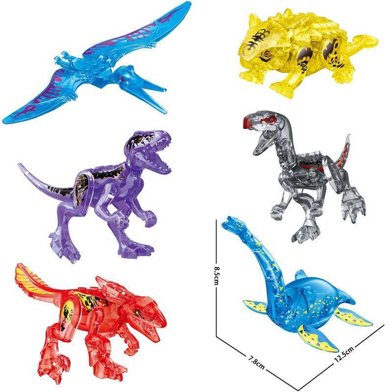 112 Stil 8 Stück/1 Set Dinosaurier Bausteine Spielzeug Steine Figuren Spielzeug Kinder Geburtstag Weihnachtsgeschenk 77122 von Joom DACH