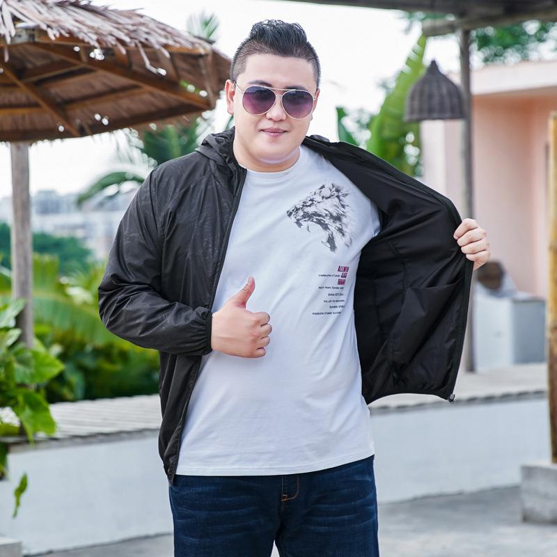 11XL Große Größe Sonnenschutzkleidung Herren Sommer Dünn Plus Sonnenschutzkleidung Outdoor Schnelltrocknende Jacke 9XL schwarz von Joom DACH