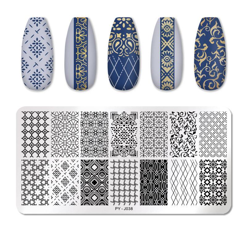 12*6cm Nail art Vorlagen Stempelplatte Design Blume Tier Glas Temperatur Spitze Stempel Vorlagen Platten Bild von Joom DACH