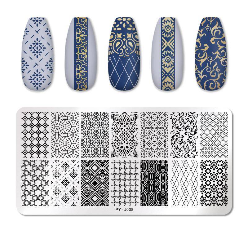 12*6cm Nail art Vorlagen Stempelplatte Design Blume Tier Glas Temperatur Spitze Stempel Vorlagen Platten Bild von Joom DACH