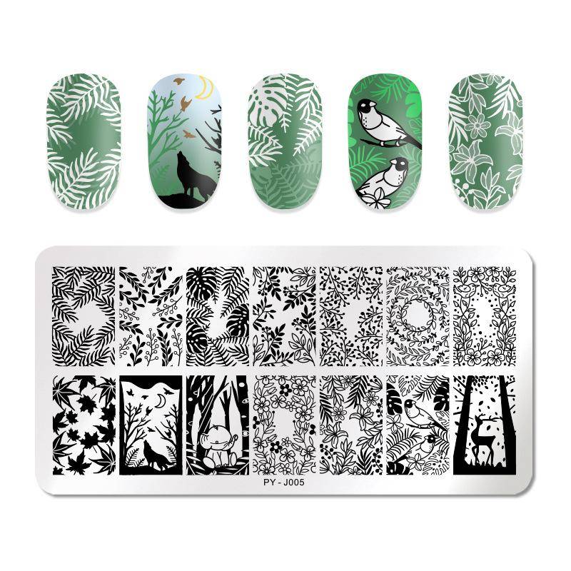 12*6cm Nail art Vorlagen Stempelplatte Design Blume Tier Glas Temperatur Spitze Stempel Vorlagen Platten Bild von Joom DACH