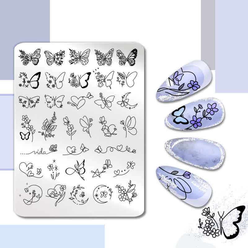 12*6cm Nail art Vorlagen Stempelplatte Design Blume Tier Glas Temperatur Spitze Stempel Vorlagen Platten Bild von Joom DACH