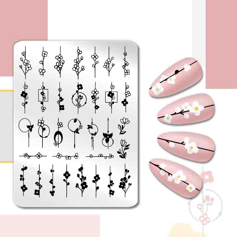 12*6cm Nail art Vorlagen Stempelplatte Design Blume Tier Glas Temperatur Spitze Stempel Vorlagen Platten Bild von Joom DACH