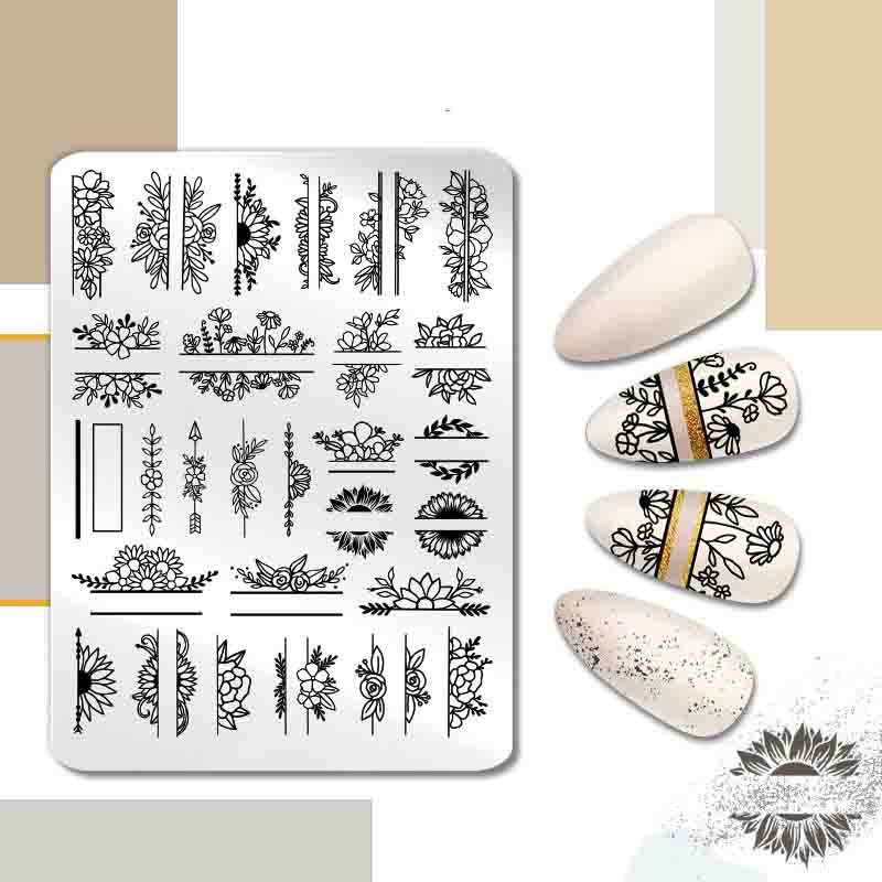 12*6cm Nail art Vorlagen Stempelplatte Design Blume Tier Glas Temperatur Spitze Stempel Vorlagen Platten Bild von Joom DACH