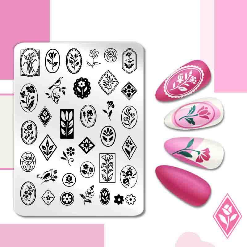 12*6cm Nail art Vorlagen Stempelplatte Design Blume Tier Glas Temperatur Spitze Stempel Vorlagen Platten Bild von Joom DACH