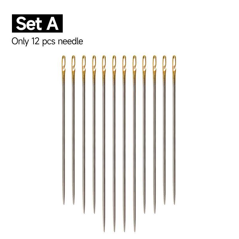 12/36PCS Nähen Nadeln Multi-größe Seite Öffnung Edelstahl Stopfen Nähen Haushalt Hand Werkzeuge 12PCS Needle von Joom DACH