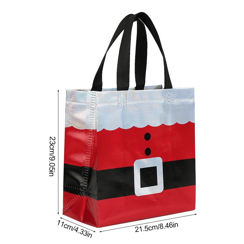 12-24 Stück Weihnachtsgeschenktasche Weihnachtsmann Vlies Tragetasche mit Griff Weihnachtsdekoration für Zuhause Neujahr Kinder Geschenkverpackung 12pcs von Joom DACH