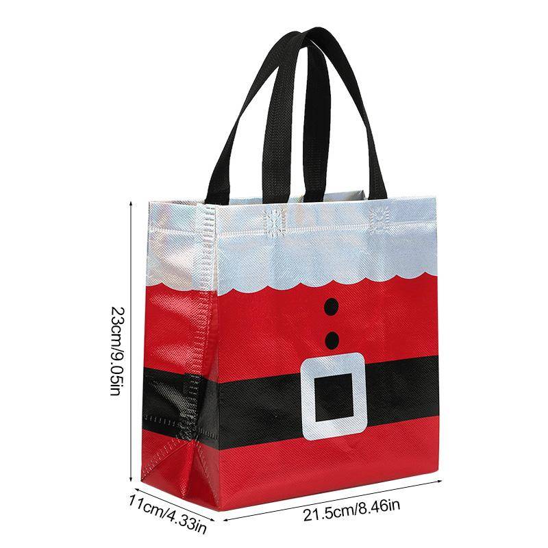 12-24 Stück Weihnachtsgeschenktasche Weihnachtsmann Vlies Tragetasche mit Griff Weihnachtsdekoration für Zuhause Neujahr Kinder Geschenkverpackung 12pcs von Joom DACH