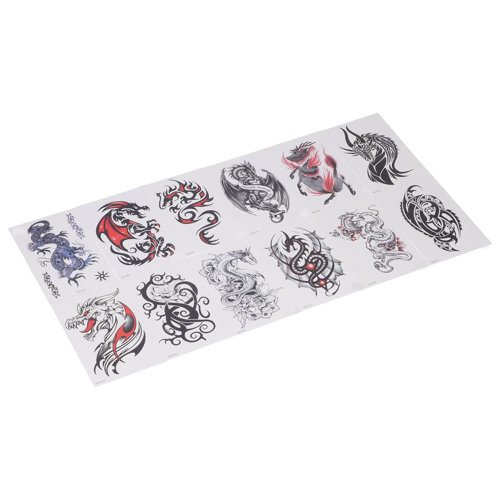 12 Blatt Temporäre Tattoos Aufkleber Wasserdichte Fake Tattoos Arm Brust Schulter Körperaufkleber für von Joom DACH