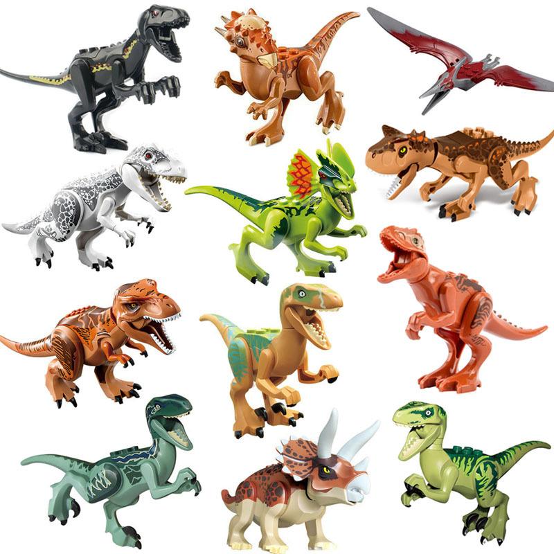 12 Dinosaurier Tyrannosaurus Triceratops Fleischfressende Tauren Doppelgekrönter Drache Kinder Jungen Zusammengebaute Bausteine Spielzeugtasche von Joom DACH