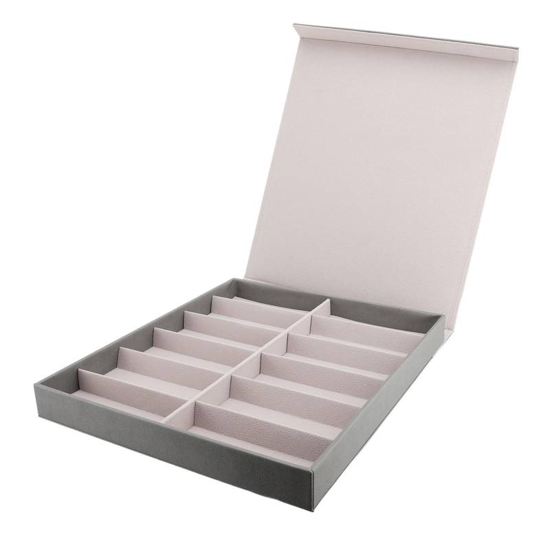 12 Fächer Brillenetui mit Deckel PU-Leder Staubdicht Brillen Sammler Display Sonnenbrillen Organizer von Joom DACH