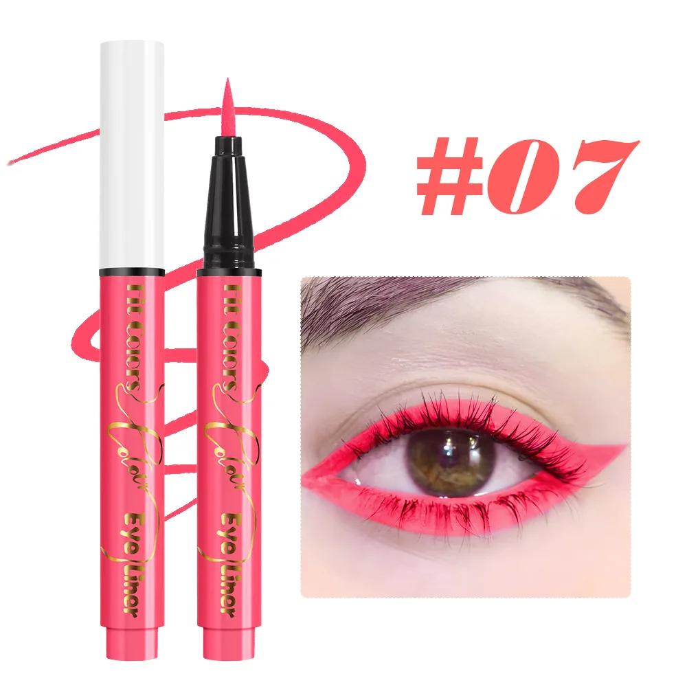 12 Farben Flüssiger Eyeliner Neonfarbiger Halloween Eyeliner Eyeliner Stift Wasserfest UV Schwarzlicht Fluoreszierende Gesichts- Körperfarbe Make-up von Joom DACH