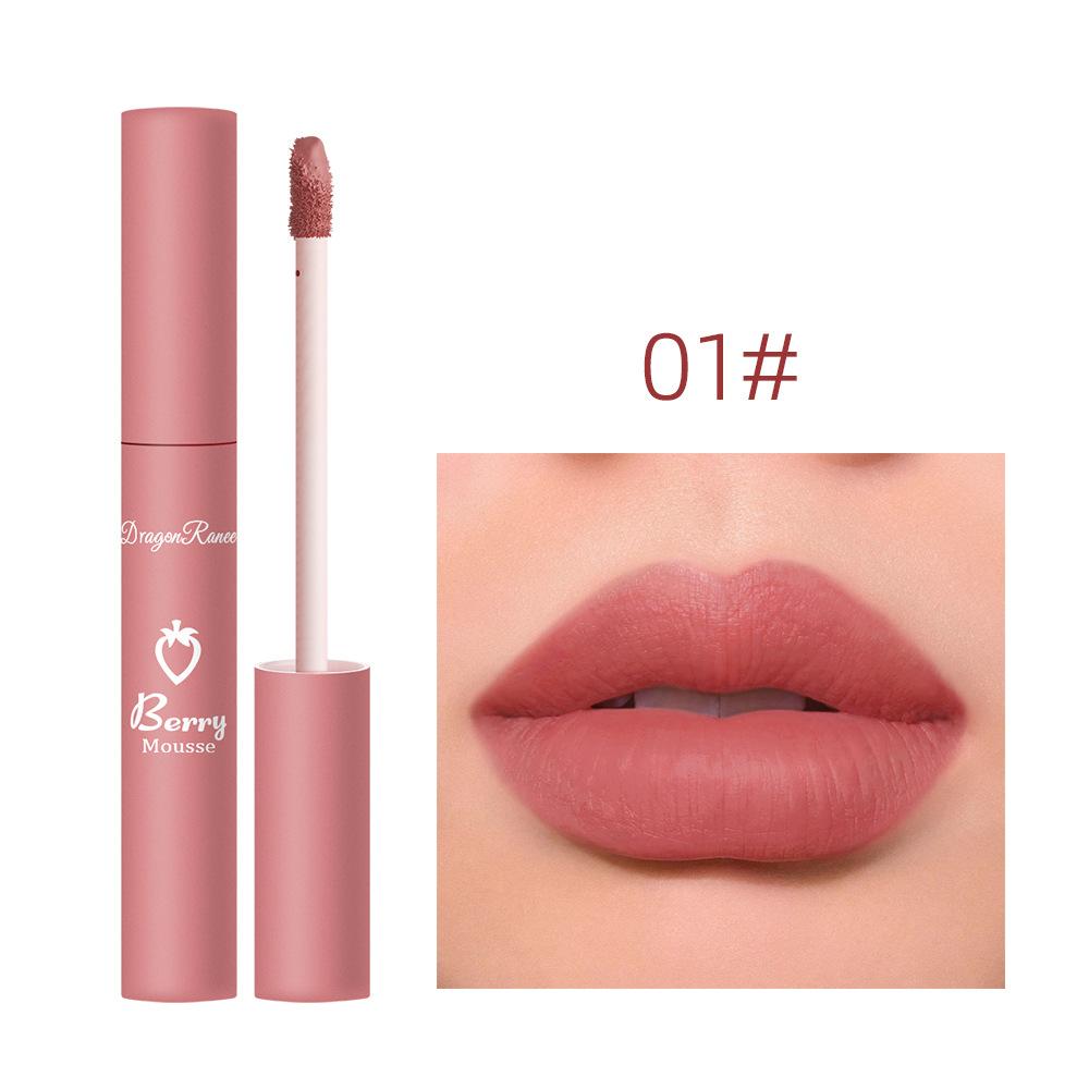 12 Farben Nude Matte Lipgloss Langanhaltender Samtlippenstift Wasserfester, nicht verblassender, nicht haftender Cup-Lippenstift für Damen-Make-up-Kosmetik 01 von Joom DACH