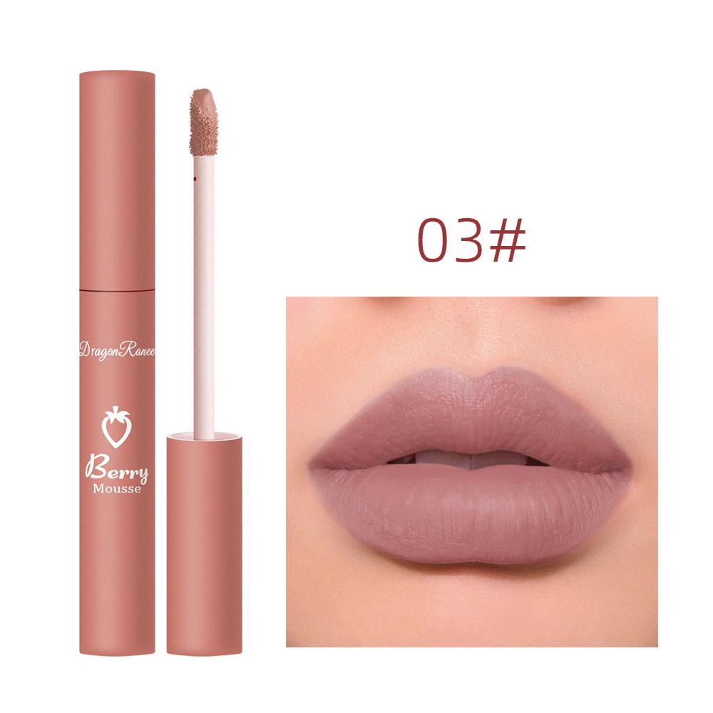 12 Farben Nude Matte Lipgloss Langanhaltender Samtlippenstift Wasserfester, nicht verblassender, nicht haftender Cup-Lippenstift für Damen-Make-up-Kosmetik 03 von Joom DACH