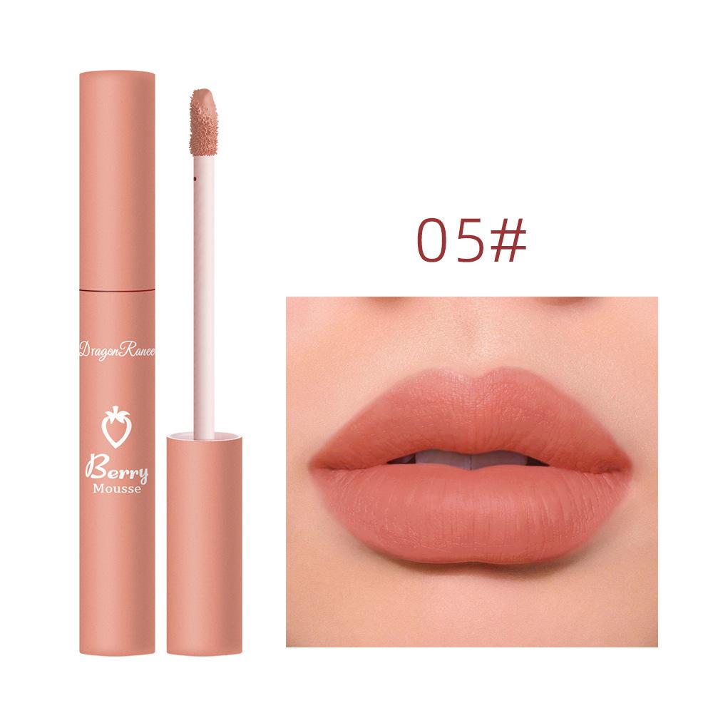 12 Farben Nude Matte Lipgloss Langanhaltender Samtlippenstift Wasserfester, nicht verblassender, nicht haftender Cup-Lippenstift für Damen-Make-up-Kosmetik 05 von Joom DACH