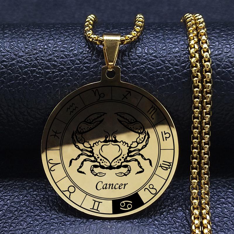 12 Konstellation Edelstahl Kette Halskette Frauen/Männer Silber Halskette Schmuck von Joom DACH