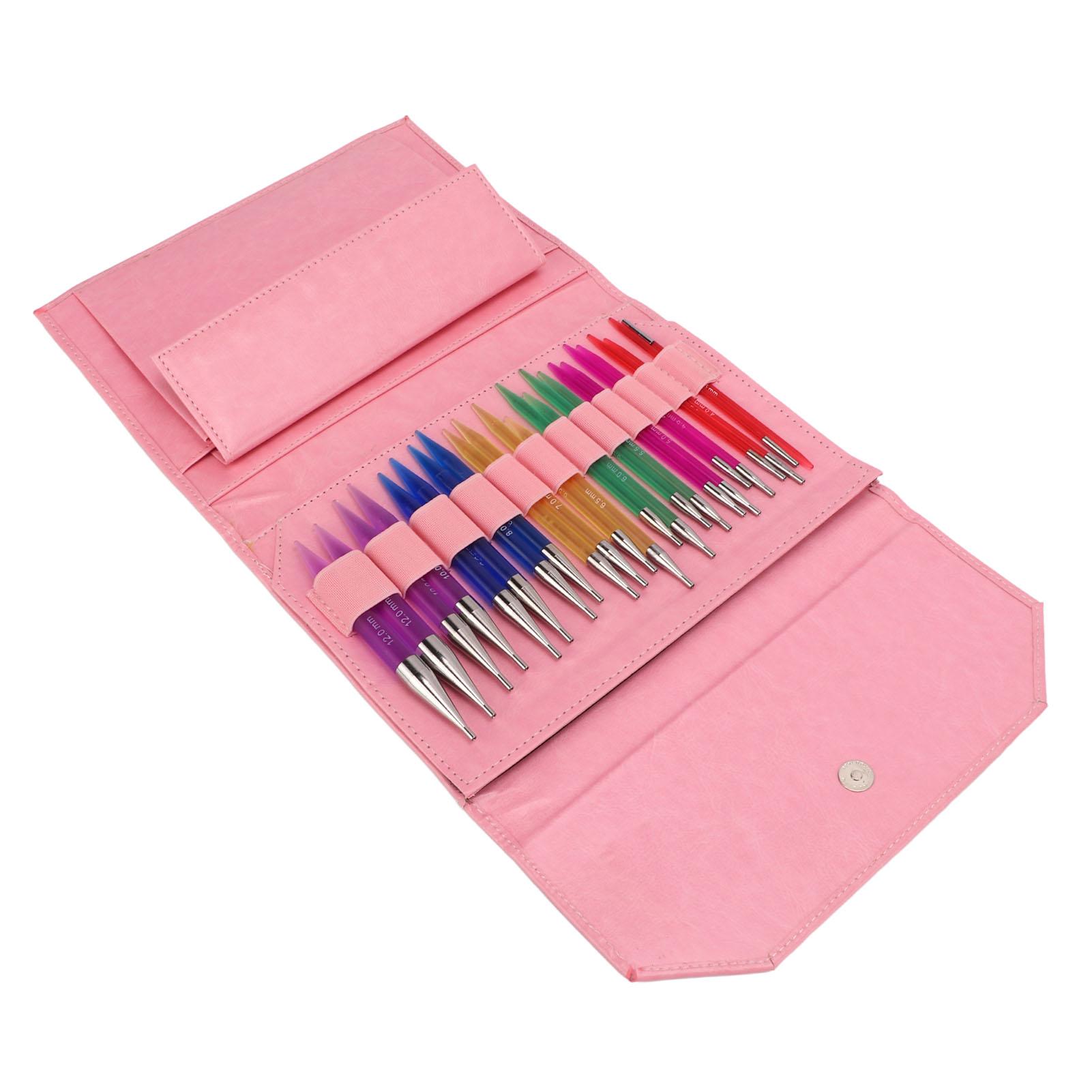 12 Paare Stricknadeln Set 12 Verschiedene Größen Bequemer Griff Glänzend Poliertes Aussehen Acryl von Joom DACH