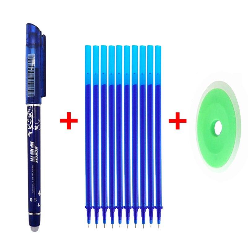 12 Stück/Set löschbarer Stift, 0,5 mm Nachfüllung, waschbarer Griffstab, blaue/schwarze/rote Tinte, Gelstift für Schule, Büro, Schreibbedarf, Schreibwaren 12pcs set von Joom DACH