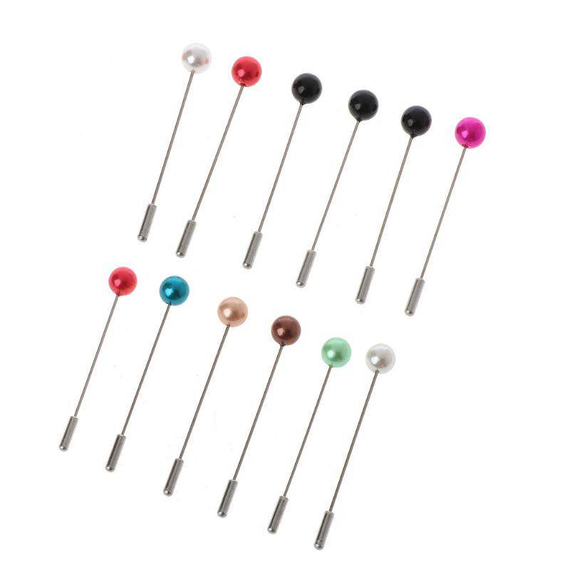 12 Stück Damen Brosche Pins Kristall Hijab Schal Perle Sicherheitsnadel Pullover Schal Clips C von Joom DACH