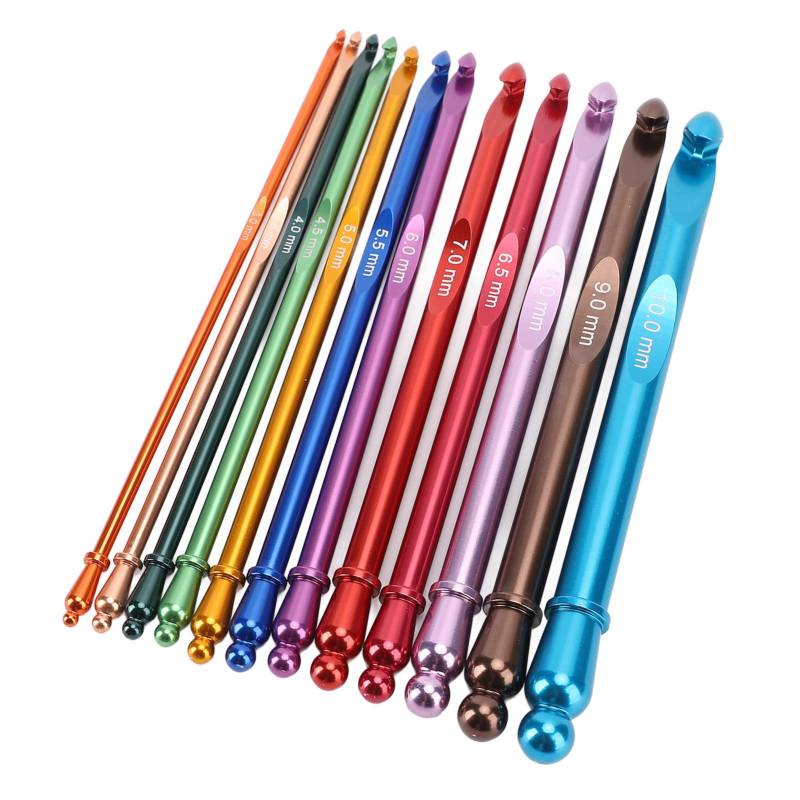 12 Stück Häkelnadeln Set Ergonomisch Aluminium Metall mit Etui für Anfänger 3-10mm 15cm Lang 12 Stück Häkelnadeln Set Ergonomisch Aluminium Metall mit Etui für Anfänger 3-10mm 15cm Lang von Joom DACH