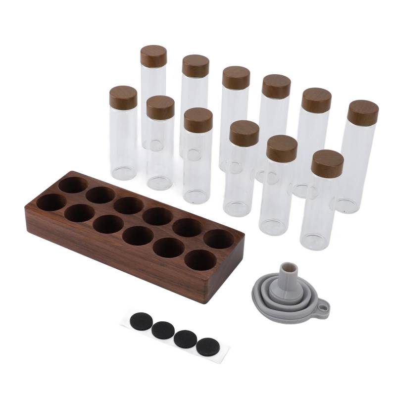 12 Stück Kaffeebohnen Aufbewahrungsröhrchen Glas Versiegelt Dosierung Kaffeebohnen Gläser mit Walnussständer Trichter für L 12 Stück Kaffeebohnen Aufbewahrungsröhrchen Glas Versiegelt Dosierung Kaffeebohnen Gläser mit Walnussständer Trichter für L von Joom DACH