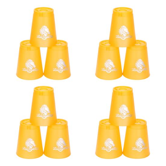 12 Teile/paket Gestapelte Becher Anti-verformt Praktische Fähigkeiten ABS Nützliche Erwachsene Kinder Sport Stapeln Schlachten Spiel für Leichtathletik orange von Joom DACH