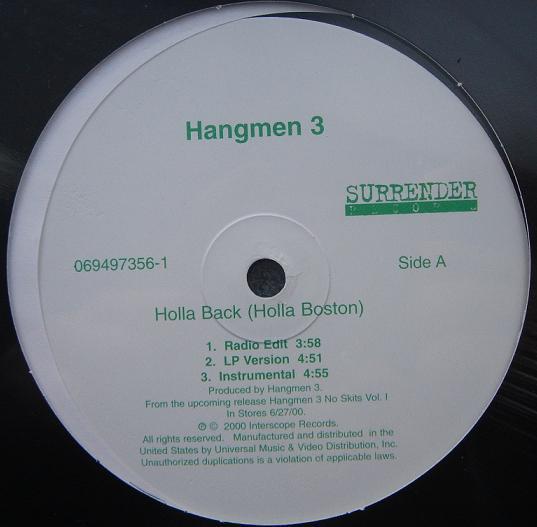 12-Zoll Schallplatte HANGMEN 3 - Holla Back (Holla Boston) 0694973561 Surrender Recor 2000 US Rap & Hip-Hop/R&B Gebraucht von Joom DACH