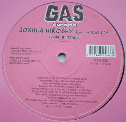 12-Zoll Schallplatte JOSHUA HIROSHY, MARIO RAP - Über 2 Mal SAG025 GAS Europa 2002 Italien Dance & Electronica Gebraucht von Joom DACH
