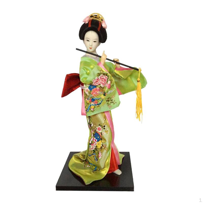 12  japanische Geisha asiatische Puppe Lady Statuette ethnische Puppen für Regal Fluorescent Green von Joom DACH