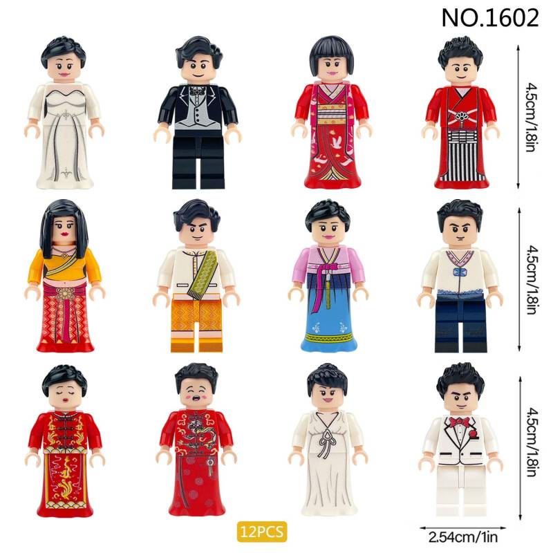 12 stücke 1602 Hochzeit Puppe Hochzeit Puppe Kinder Montage Bausteine Kleine Partikel Spielzeug von Joom DACH