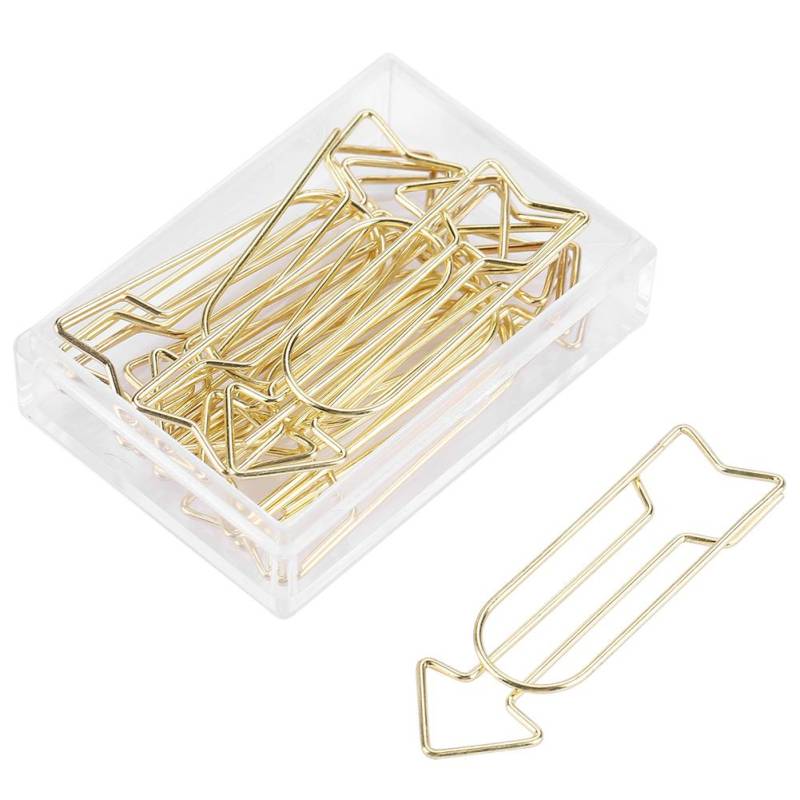 12 stücke Gold Galvanik Metall Pfeil Geformt Büroklammer Lustige Schreibwaren Lesezeichen Kennzeichnung Clip von Joom DACH