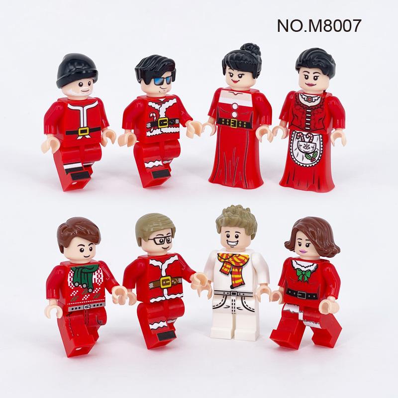 12 stücke Weihnachten Serie Santa Claus Puppe Bausteine für Kinder von Joom DACH