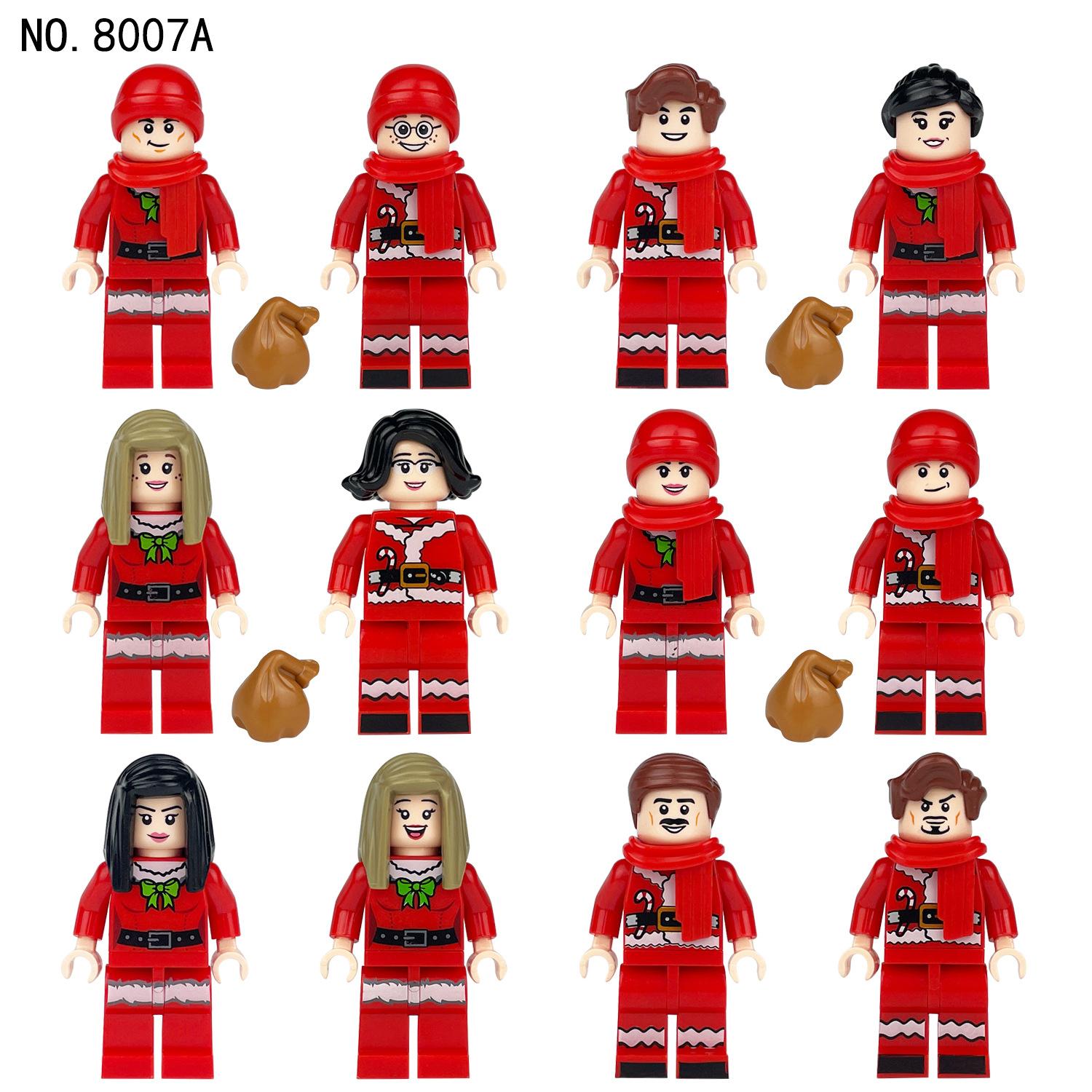 12 stücke Weihnachten Serie Santa Claus Puppe Bausteine für Kinder von Joom DACH