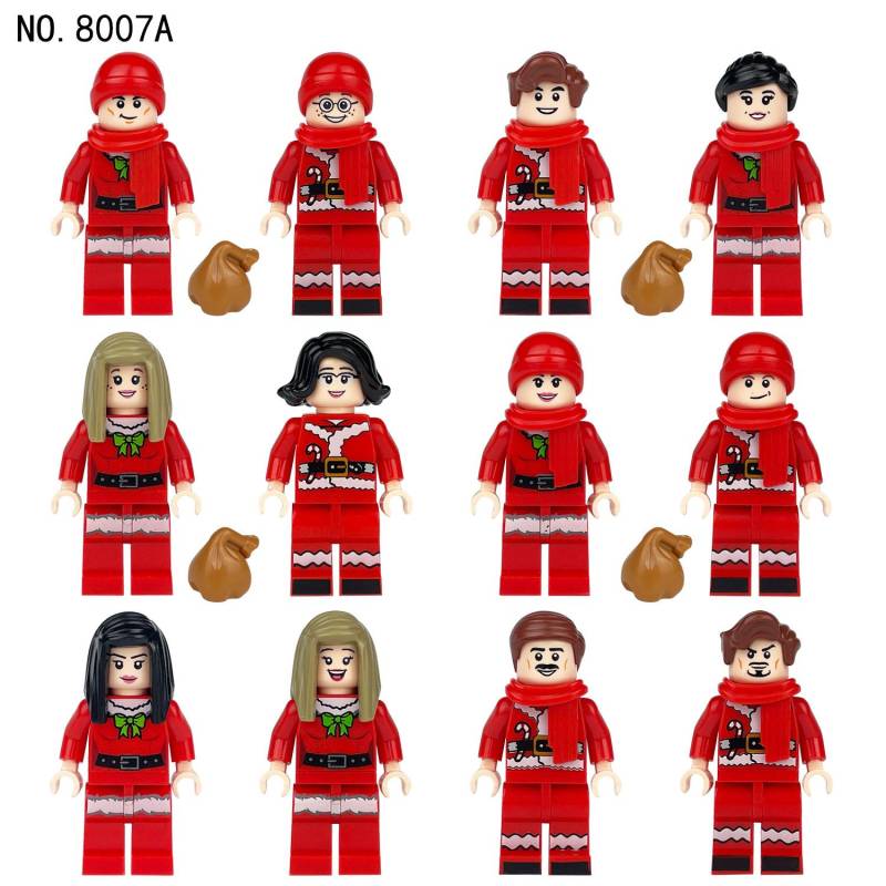 12 stücke Weihnachten Serie Santa Claus Puppe Bausteine für Kinder von Joom DACH