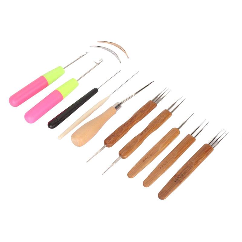 12-teiliges Dreadlocks-Werkzeugset Dreadlocks Häkelnadel Haarverriegelungs-Werkzeugset für Perücken Haarverlängerungen von Joom DACH