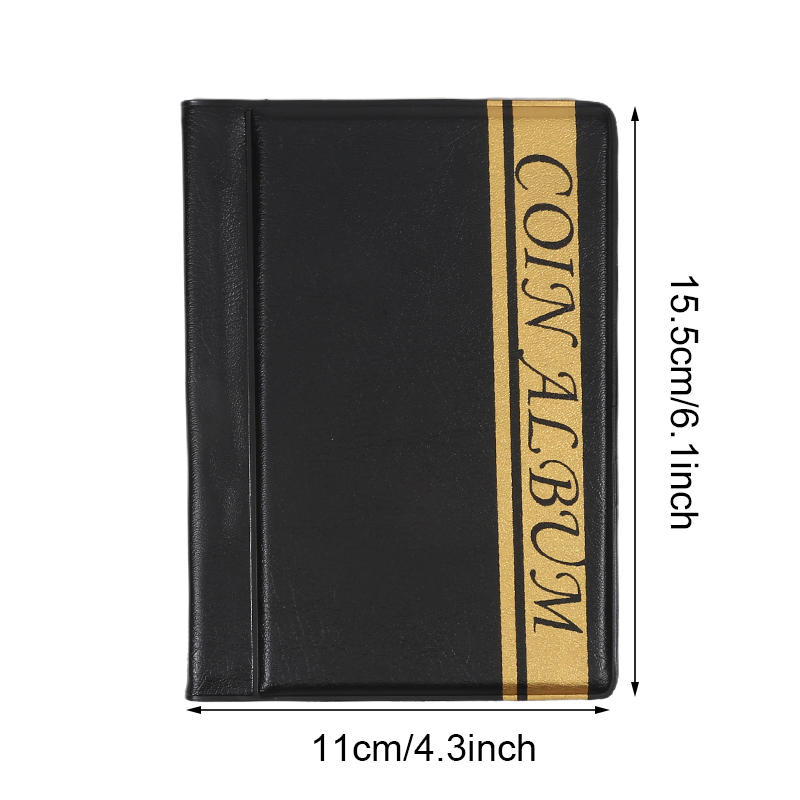 120 Fächer Münzsammlungsalbum Buch Für Gedenk-Pennys Aufbewahrungsorganizer Mit Klarsichthüllen Perfekt Für Münzsammler Und Numismatische Geschenke One Size schwarz von Joom DACH